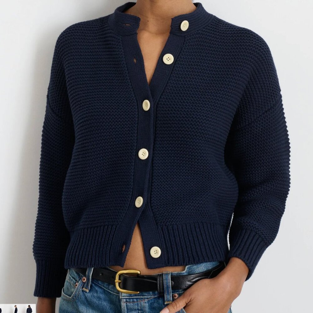 BNWT ALEX MILL "Nico'" Cardigan- navy, small